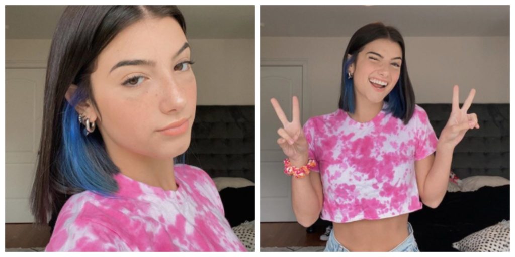 A Week After Going Blue, Charli Now Has Pink Hair - Kiss A Week After Going Blue, Charli Now Has Pink Hair - Kiss